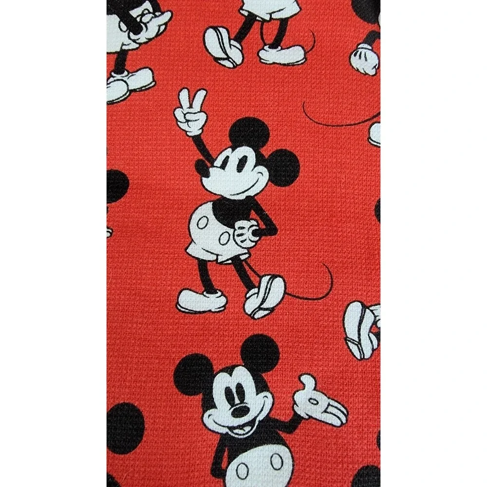 Disney Mickey Mouse 2 Pack Kitchen Towels 16x26 100% Cotton Red
